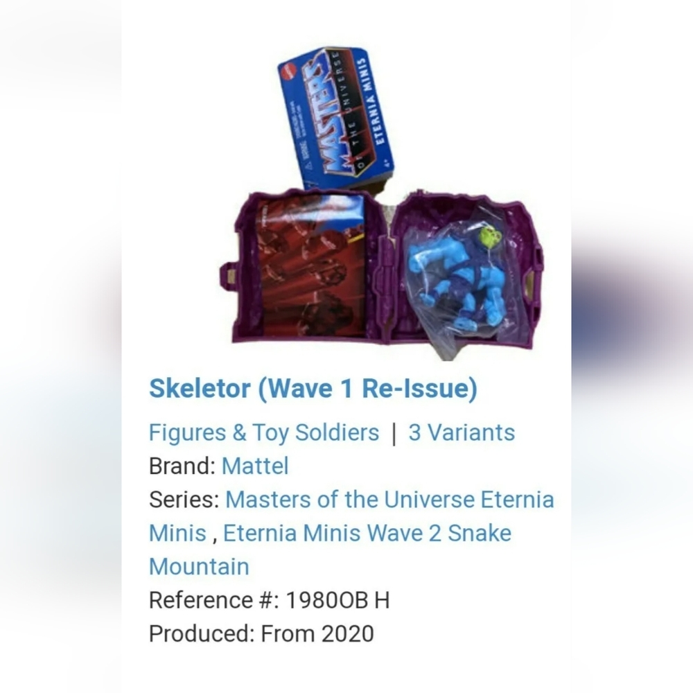 :* Masters of the Universe - MOTU Eternia Minis - Wave 2 skeletor sealed code H